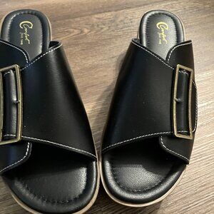 Womens Clog Sandals Black